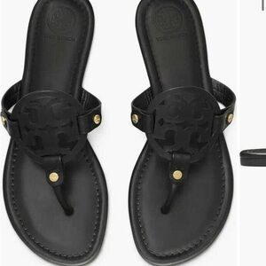 Tory Burch Black Leather Sandals